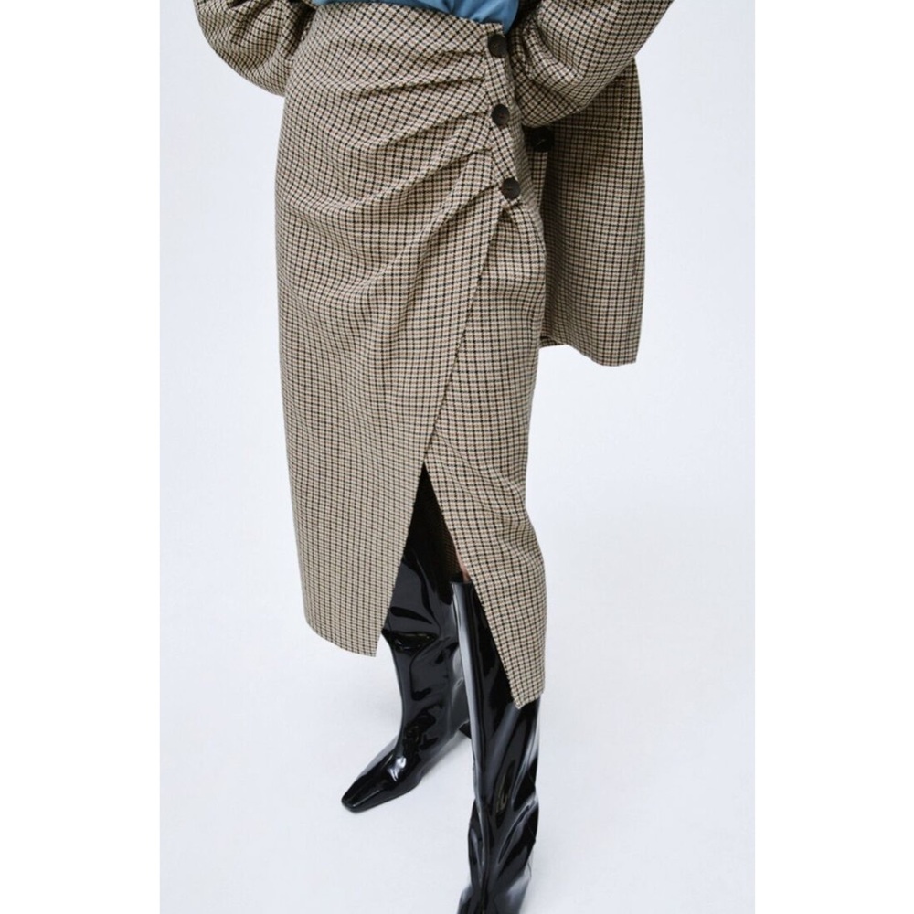 Elegant Plaid ZARA Skirt as seen on INFLUENCERS size S